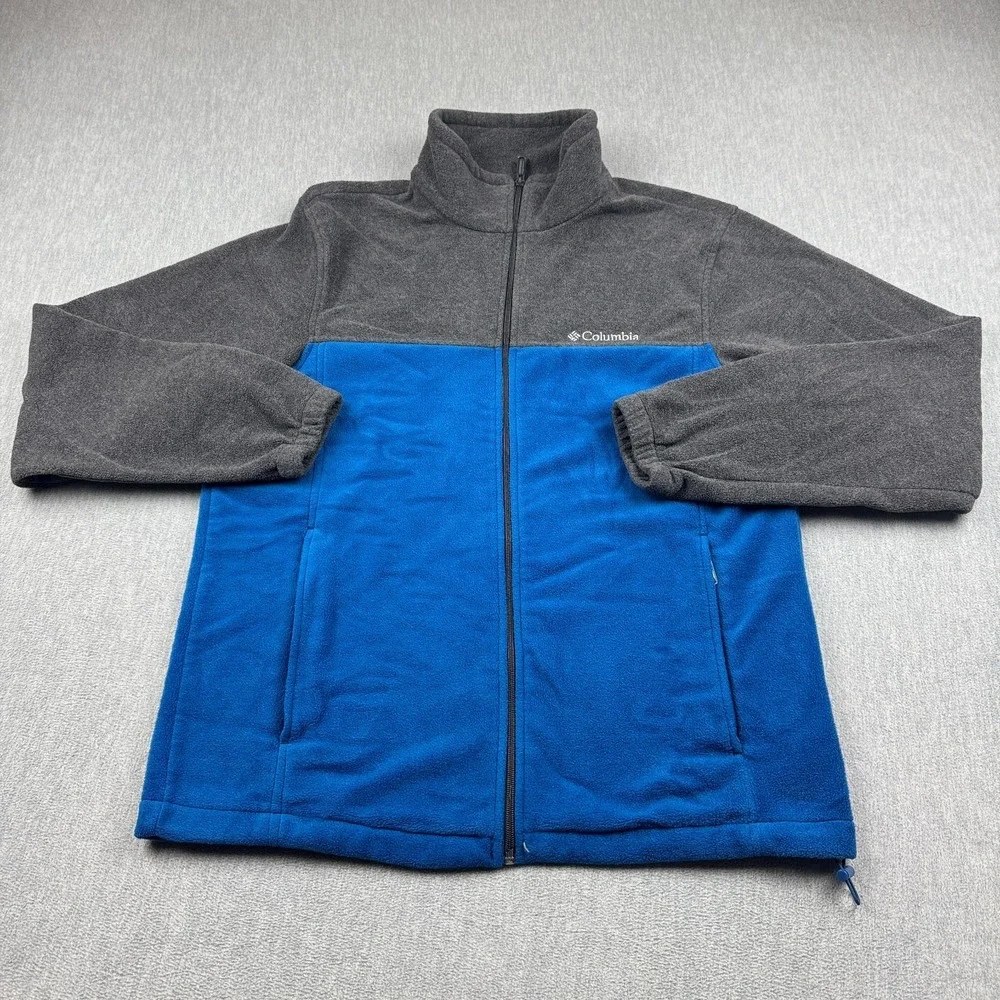 Columbia Jacket Men Large Blue Gray Steens Mountain Full Zip 2.0  Fleece Outdoor